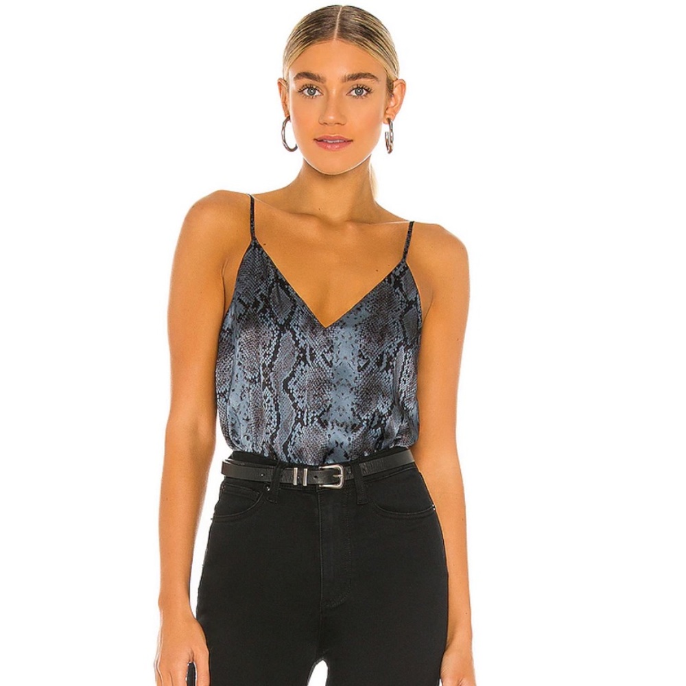 NWT Cami NYC 100% silk Olivia Tank - Blue Snake